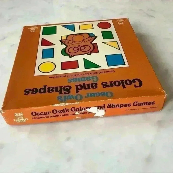 1984 Oscar Owl’s Colors and Shapes Games from Learner’s World. All pieces  incl - Picture 4 of 7